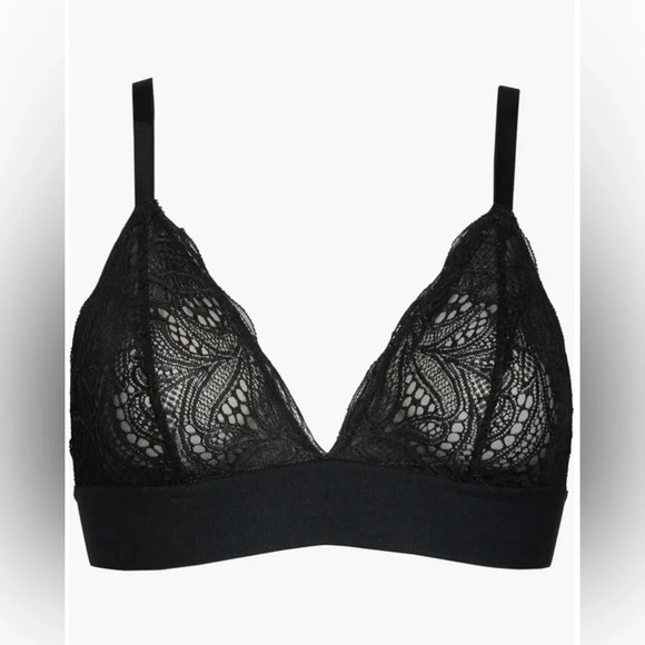NWT Lively The Long-Lined Lace Bralette in Jet Black Size Small - Picture 5 of 10